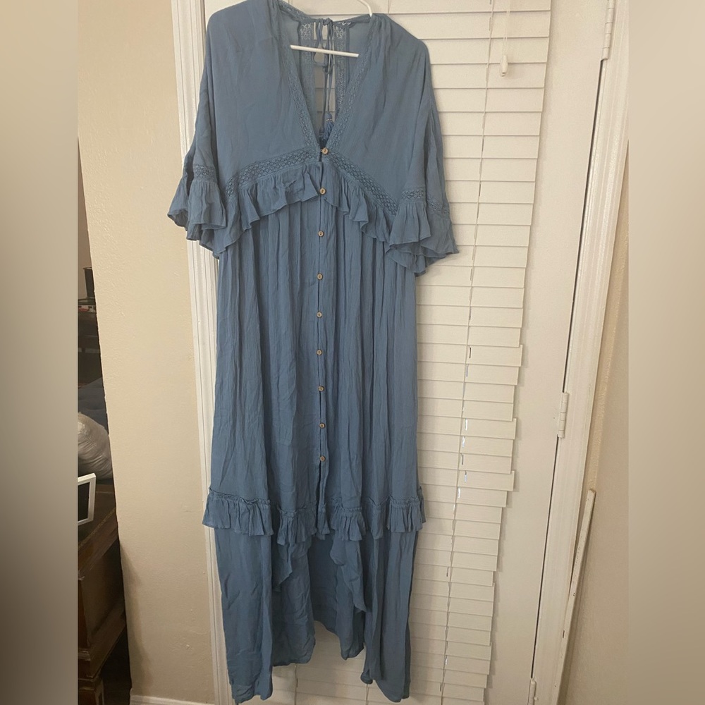 Free People blue maxi dress